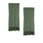 J Elliot Home 400GSM Camila Set of 2 Cotton Waffle Hand Towels 45 x 65 cm Chive