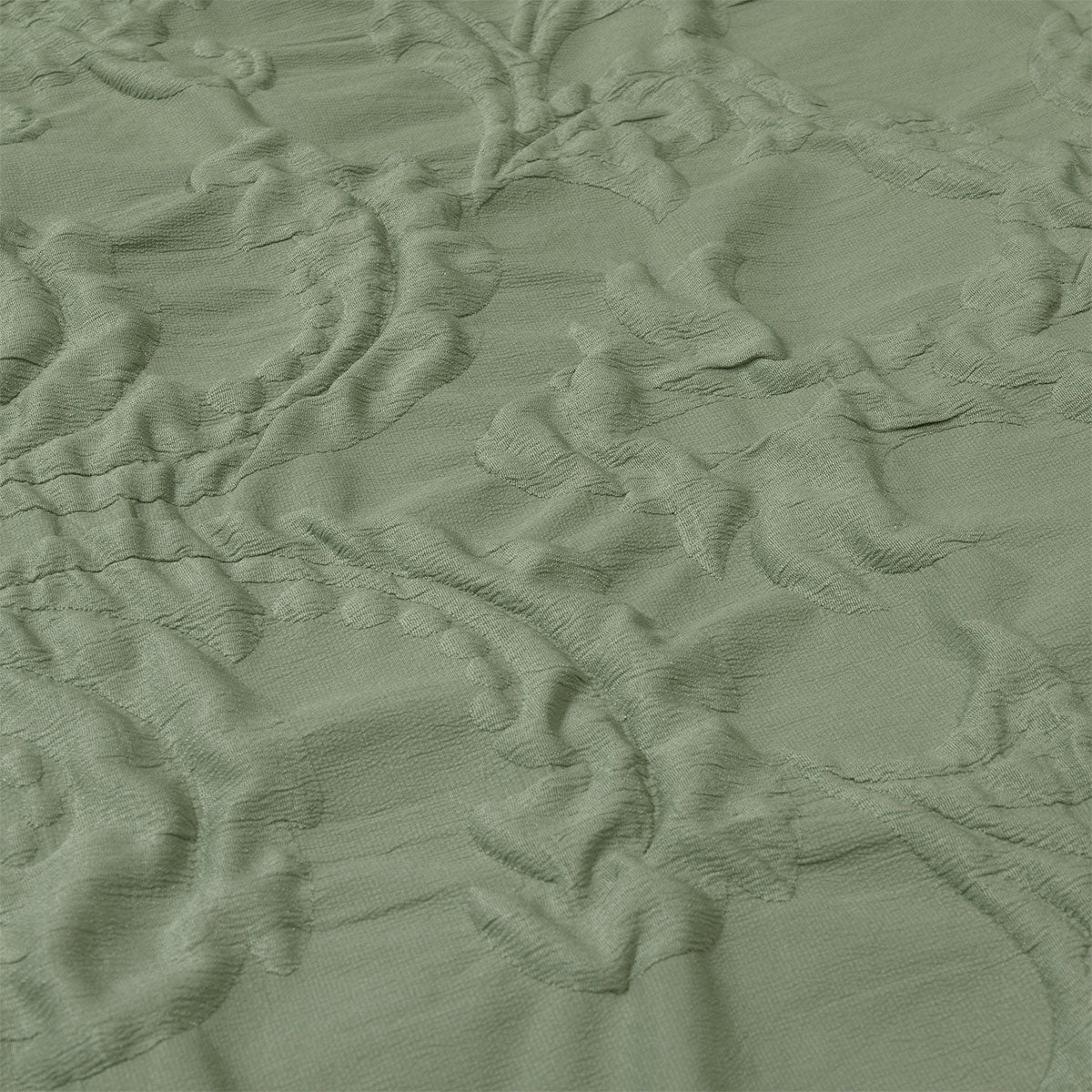Ardor Adeline Sage Jacquard Damask Quilt Cover Set King