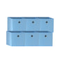 SORTI 33x33x27 CM Blue 6-Pack Foldable Storage Cubes - Fabric Bookcase Organizers for Toys and More