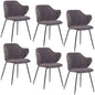 Set of 2 Dining Chairs with Corduroy Cord Fabric in Dark Grey Lincoln
