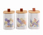 Set 3 Geometric Metal Storage Tins 16cm