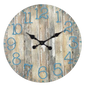 Round Clock w Blue String Numbers 60cm