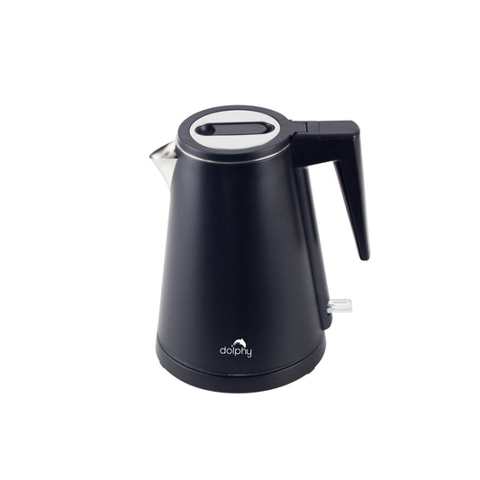 0.8L Stainless Steel Kettle - Black (Double Layer) - Oz Online Deals Appliances > Kitchen Appliances > Kettles (Image 1)