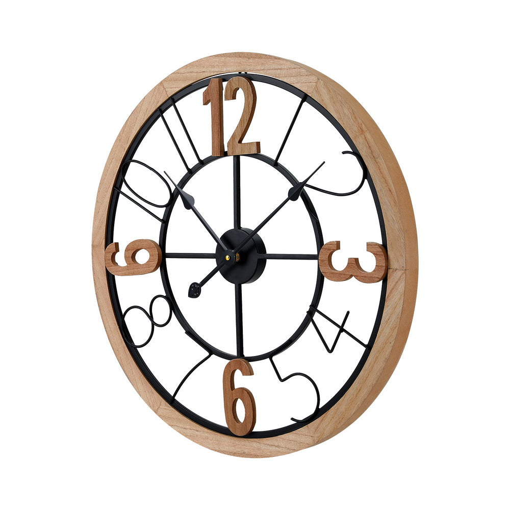 Artiss 60CM Wall Clock Wooden - Image 3
