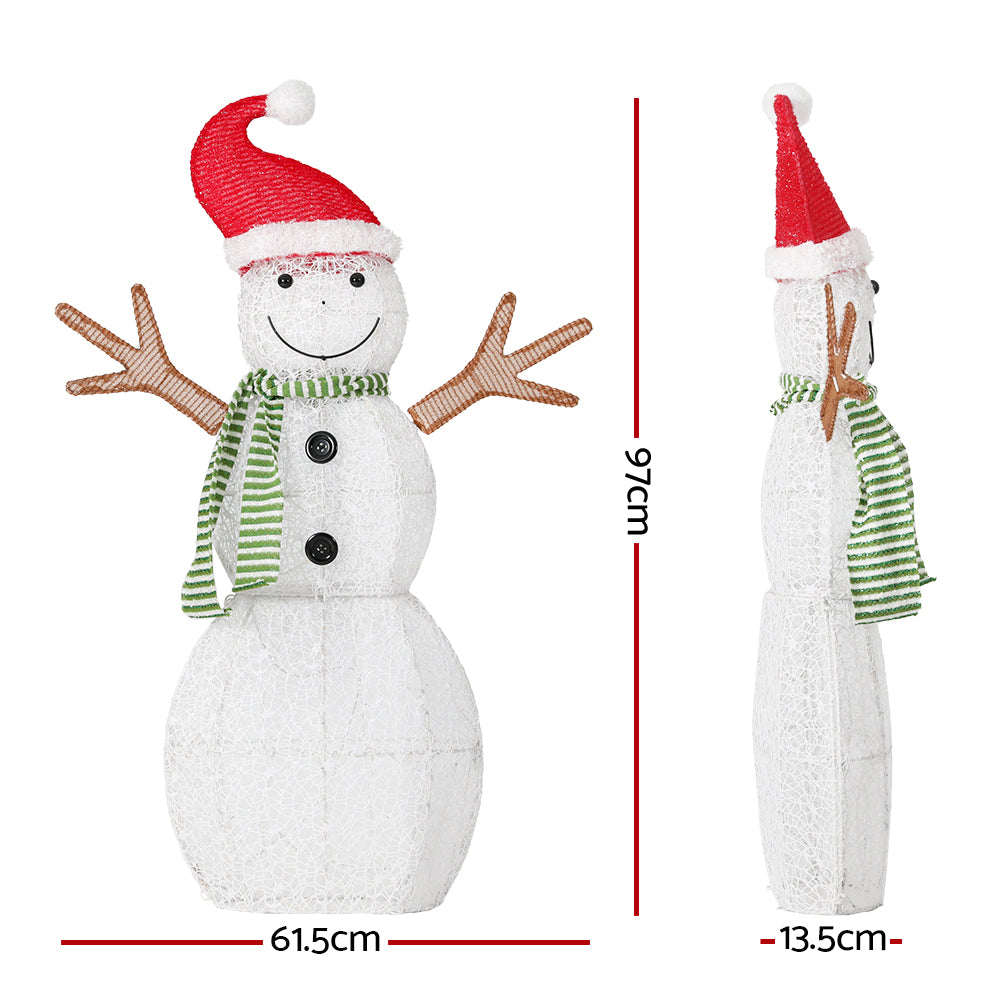 0.97M Christmas Lights Snowman 80 LED Decorations Jingle Jollys - Oz Online Deals Occasions > Christmas > Outdoor Decorations