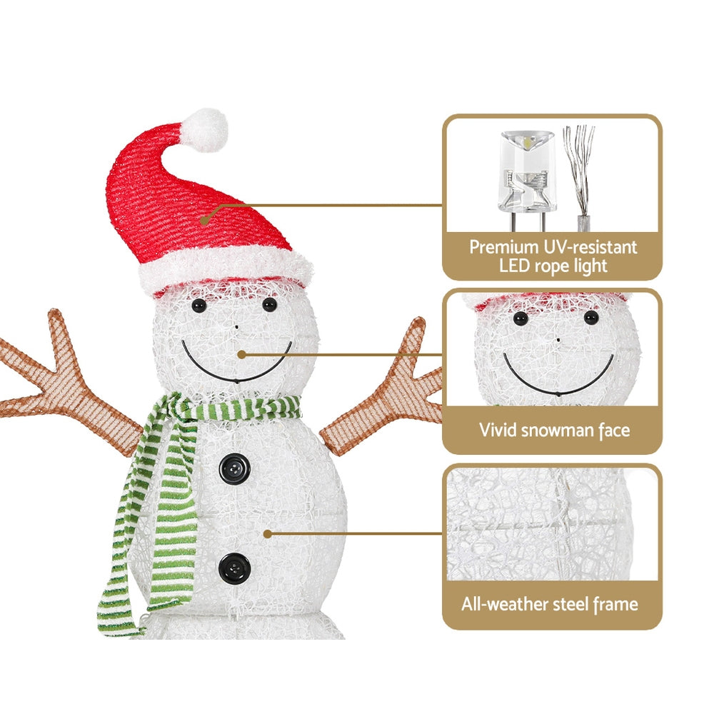 0.97M Christmas Lights Snowman 80 LED Decorations Jingle Jollys - Oz Online Deals Occasions > Christmas > Outdoor Decorations