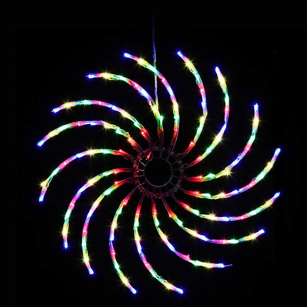 0.5M Christmas Lights 128 LED Spin Motif Light Decorations Jingle Jollys - Oz Online Deals Occasions > Christmas > Outdoor De