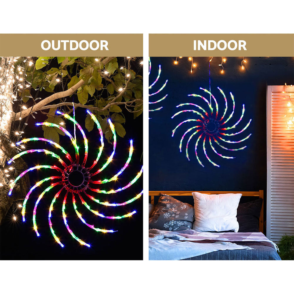 0.5M Christmas Lights 128 LED Spin Motif Light Decorations Jingle Jollys - Oz Online Deals Occasions > Christmas > Outdoor De