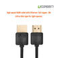 UGREEN High speed with Ethernet full copper Ultra Slim HDMI cable 2M (11199)
